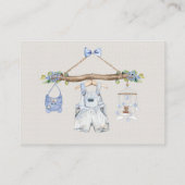 Luier Raffle Clothesline Jongen Blauw Ivoor Informatiekaartje (Achterkant)