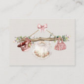 Luier Raffle Clothesline Meisje Roze Ivoor Informatiekaartje (Achterkant)