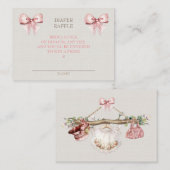 Luier Raffle Clothesline Meisje Roze Ivoor Informatiekaartje (Voorkant / Achterkant)