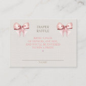 Luier Raffle Clothesline Meisje Roze Ivoor Informatiekaartje (Voorkant)