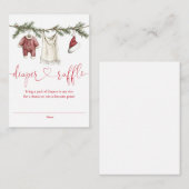 Luier Raffle Clothesline Winter Baby shower Informatiekaartje (Voorkant / Achterkant)