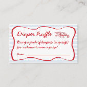 Luier Raffle Crawfish Boil Baby shower Informatiekaartje (Voorkant)