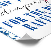 Luier Raffle Dancing Queen Grieks Baby shower teke Poster (Hoek)