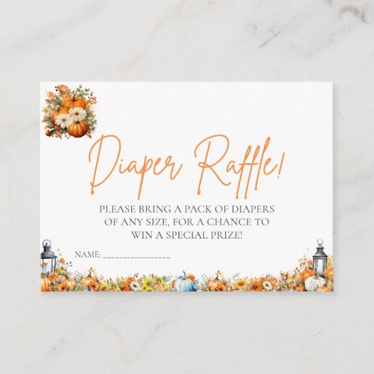 LUIER RAFFLE Een beetje pompoen Herfst Herfst Informatiekaartje (Voorkant)