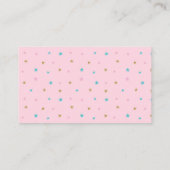 Luier Raffle Eenhoorn Roze Baby shower Informatiekaartje (Achterkant)