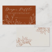 Luier Raffle Elegant Verbrand Sinaasappel Botanisc Informatiekaartje (Voorkant / Achterkant)