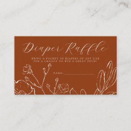 Luier Raffle Elegant Verbrand Sinaasappel Botanisc Informatiekaartje