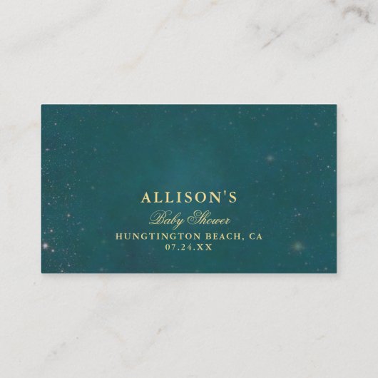 Luier Raffle Enchanted Forest Rozen Woodland Baby Informatiekaartje (Achterkant)