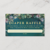 Luier Raffle Enchanted Forest Rozen Woodland Baby Informatiekaartje (Voorkant)