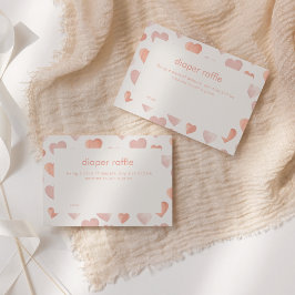 Luier Raffle Enclosure Kaart met roze harten