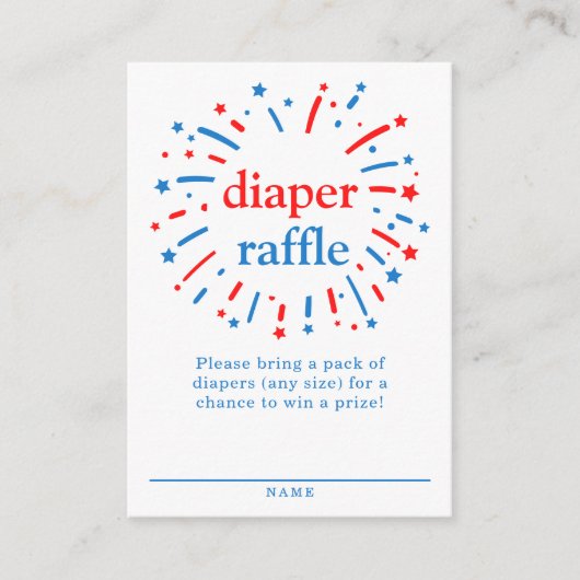 Luier Raffle Enclosure Kaart Rood, Wit & Due (Voorkant)