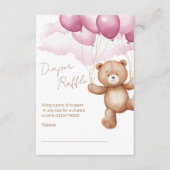 Luier Raffle Enclosure Kaart voor een baby shower. (Voorkant)