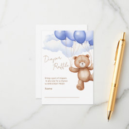 Luier Raffle Enclosure Kaart voor een baby shower.