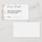 Luier Raffle Enclosure Kaarten Een beetje Wildflow (Voorkant / Achterkant)