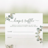 Luier Raffle Eucalyptus Boho Baby shower Informatiekaartje