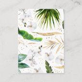 Luier Raffle Exotisch gebladerte Baby shower Visitekaartje (Achterkant)