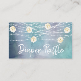 *~* Luier Raffle Flowers Lights Rozen Baby shower Informatiekaartje
