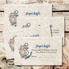 Luier Raffle Game Ahoy Het is een jongen Baby show Informatiekaartje
