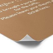 Luier Raffle Game Herfst Pompoen Rustiek Bruin Poster (Hoek)