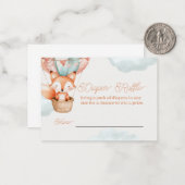 Luier Raffle Game Kaart voor Baby shower Notitiekaartje (Voorkant / Achterkant in situ)