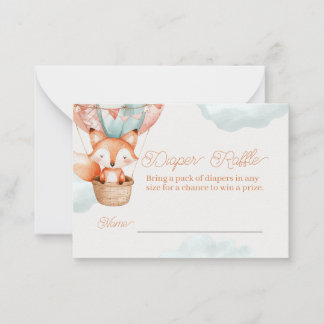 Luier Raffle Game Kaart voor Baby shower Notitiekaartje