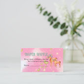 Luier Raffle Game Magische Eenhoorns En Vlinder Informatiekaartje (Staand voorkant)