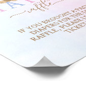 Luier Raffle Game Sign Geslacht onthullen Baby sho Poster (Hoek)