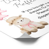 Luier Raffle Game Sweet Little Lamb Roze Rozen Poster (Hoek)