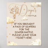 Luier Raffle Game Teddy Bear ballonnen ThemaSign Poster (Voorkant)