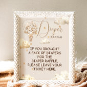 Luier Raffle Game Teddy Bear ballonnen ThemaSign Poster