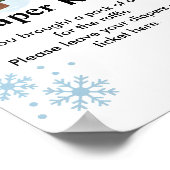 Luier Raffle Game Winter wonderland sneeuwvlok Poster (Hoek)