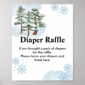 Luier Raffle Game Winter wonderland sneeuwvlok Poster (Voorkant)