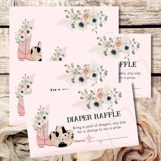 Luier Raffle Game Zadel Omhoog Western Cowgirl The Informatiekaartje