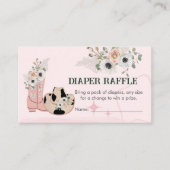 Luier Raffle Game Zadel Omhoog Western Cowgirl The Informatiekaartje (Voorkant)