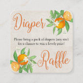 Luier Raffle Gedicht Citrus Sinaasappel Neutraal Informatiekaartje (Voorkant)