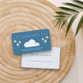 Luier Raffle Gedicht Cloud en Stars Boy Baby showe Informatiekaartje