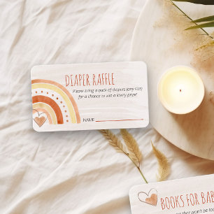Luier Raffle Gedicht Neutraal Regenboog Baby showe Informatiekaartje