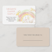 Luier Raffle Gedicht Regenboog en Sterren Baby sho Informatiekaartje (Voorkant / Achterkant)