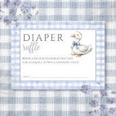 Luier Raffle Gekke Goose Blue Boy Baby shower Informatiekaartje