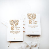 Luier Raffle Geslacht Neutraal Beer Baby shower Informatiekaartje