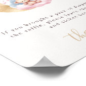 Luier Raffle Gold Moon Stars Baby shower teken Poster (Hoek)