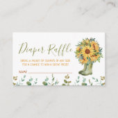 Luier Raffle Groene Regen Laarzen Informatiekaartje (Voorkant)