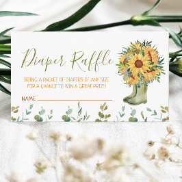 Luier Raffle Groene Regen Laarzen Informatiekaartje