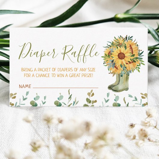 Luier Raffle Groene Regen Laarzen Informatiekaartje