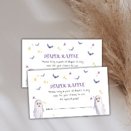 Luier Raffle Halloween Baby shower Informatiekaartje