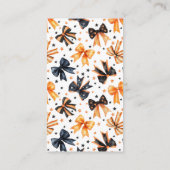 Luier Raffle Halloween Coquette Bow Baby shower Informatiekaartje (Achterkant)