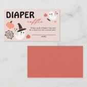 Luier Raffle Halloween Modern Schattige Baby showe Informatiekaartje (Voorkant / Achterkant)