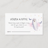 Luier Raffle Halloween Schattige Ghost Baby shower Informatiekaartje (Voorkant)
