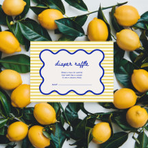 Luier Raffle Hand getekend Blauw & Geel Italiaans