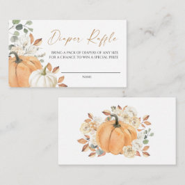 Luier Raffle Herfst Baby shower Behuizing Kaart